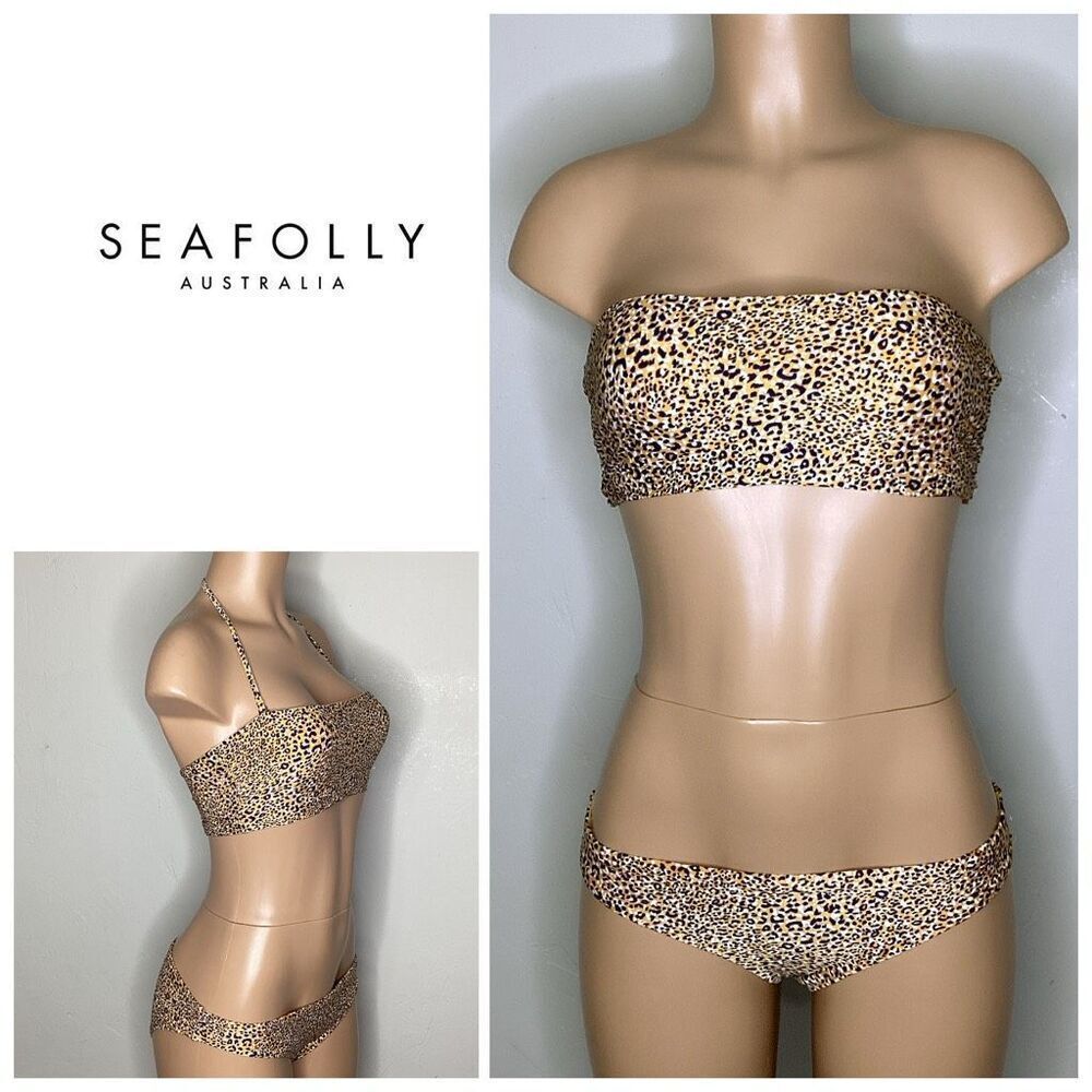 New. SEAFOLLY spirit animal blue gold. 6/4.  RETAILS $179